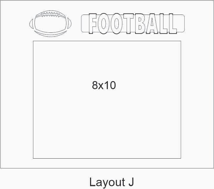 11x14 Layout J with 8x10 horizontal photo opening - Legacy Images - Picture Frames