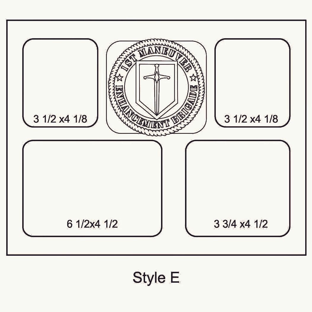 11x14 Military Layout E Picture Frame with 4 openings of various size - Legacy Images - Picture Frames
