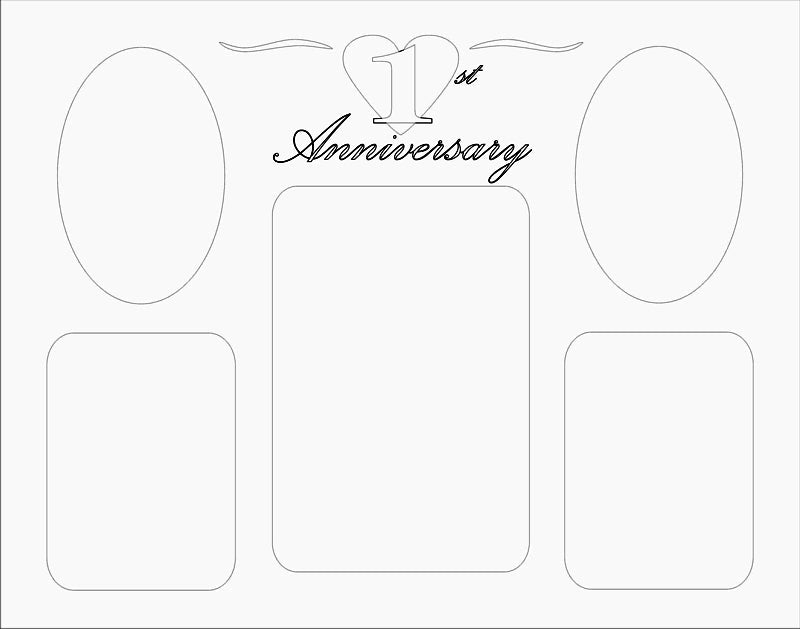 1st Anniversary Picture Frame - Legacy Images - Picture Frames - 11x14 Picture Frame 1st anniversary 5x7 picture frame laser engraved