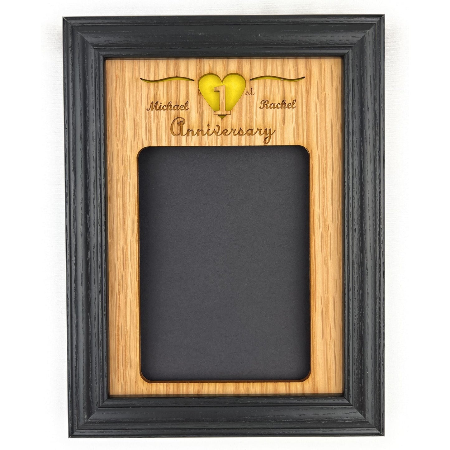 1st Anniversary Picture Frame - 1st Anniversary Picture Frame - 5x7 1st Anniversary Picture Frame holds a 3x4 Photo and can be personalized with your names. - Legacy Images - Picture Frames - Legacy Images - Picture Frames