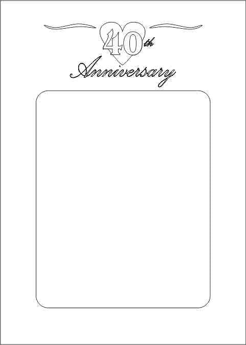 40th Anniversary Picture Frame