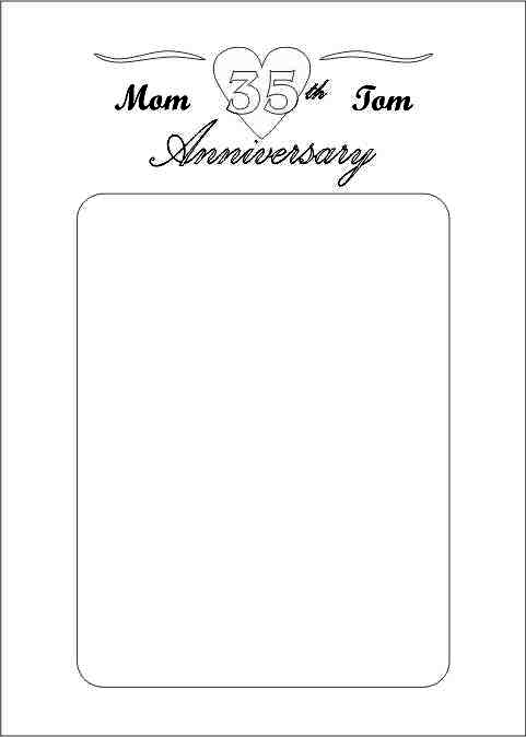 35th Anniversary Picture Frame