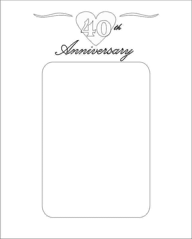 40th Anniversary Picture Frame