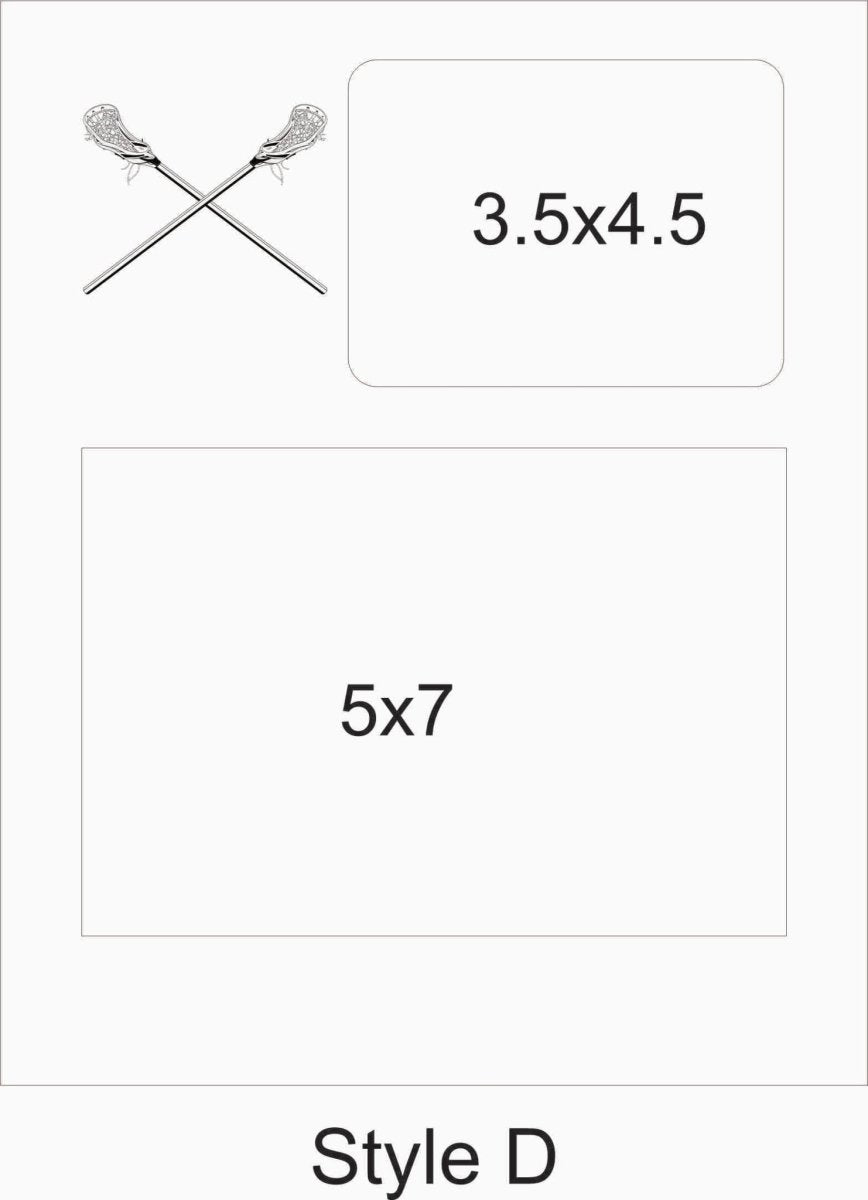 8x10 Layout D with 5x7 and 3.5x4.5 horizontal photo openings - Legacy Images - Picture Frames