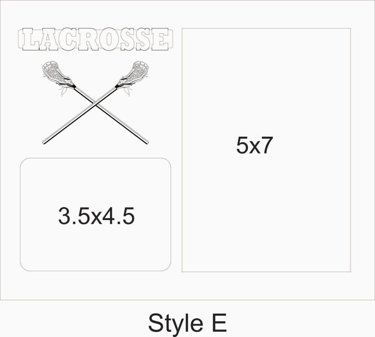 8x10 Layout E with 5x7 vertical and 3.5x4.5 horizontal photo openings - Picture Frame - Legacy Images