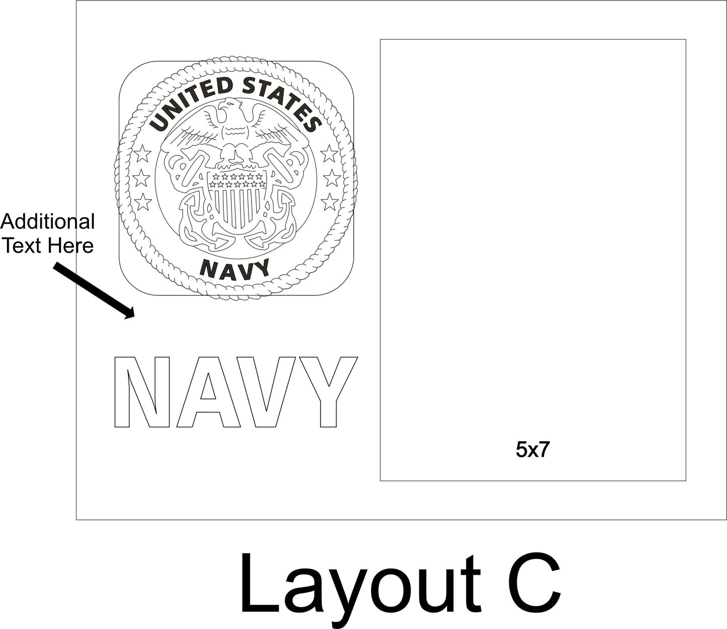 8x10 picture frame with 5x7 vertical photo opening - Legacy Images - Picture Frames