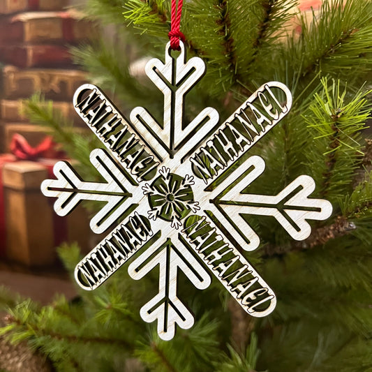 Personalized Snowflake Ornament - Legacy Images - Holiday Ornaments - christmas ornament laser engraved