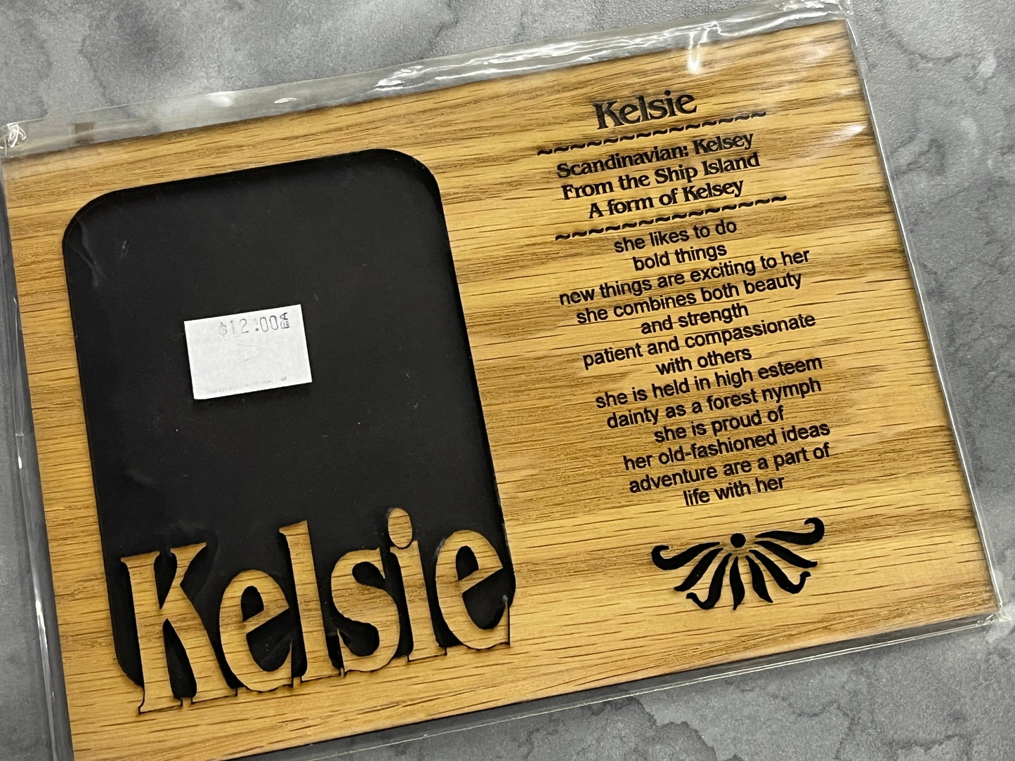 DISCONTINUED 5x7 Profile Name Meaning Picture Frame - Matte Only - Names A-K