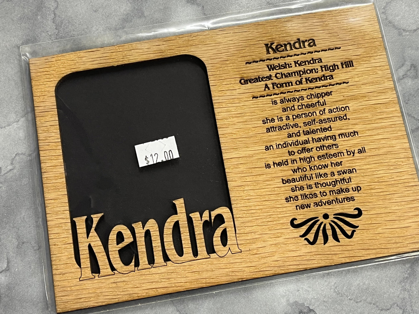DISCONTINUED 5x7 Profile Name Meaning Picture Frame - Matte Only - Names A-K