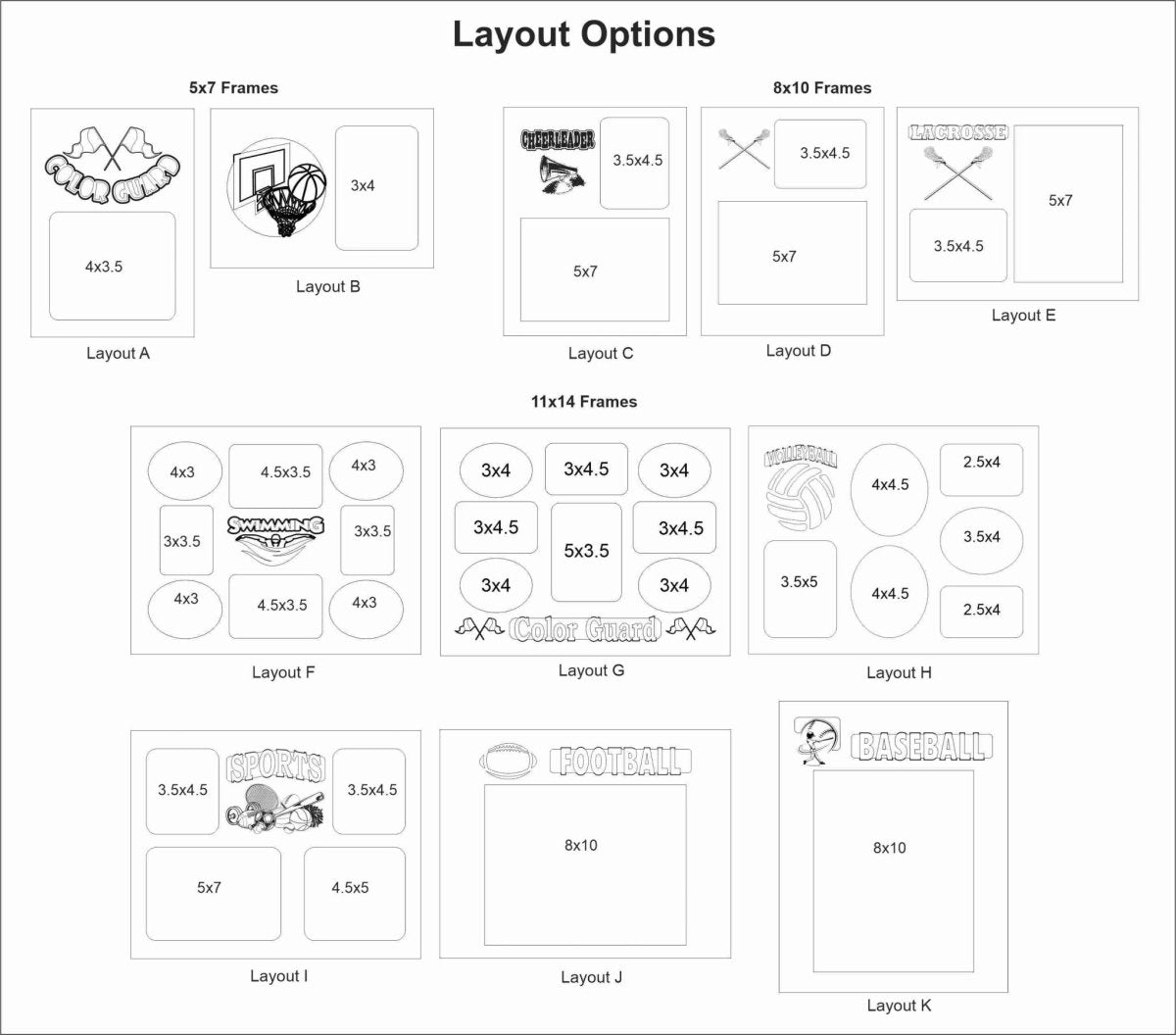 Layout Options - Picture Frames - Legacy Images