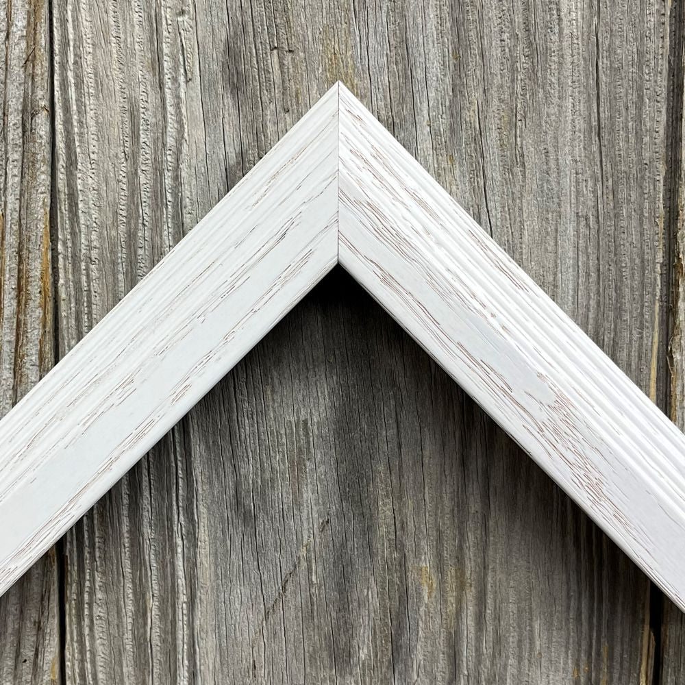 Whitewash Ridged Picture Frame