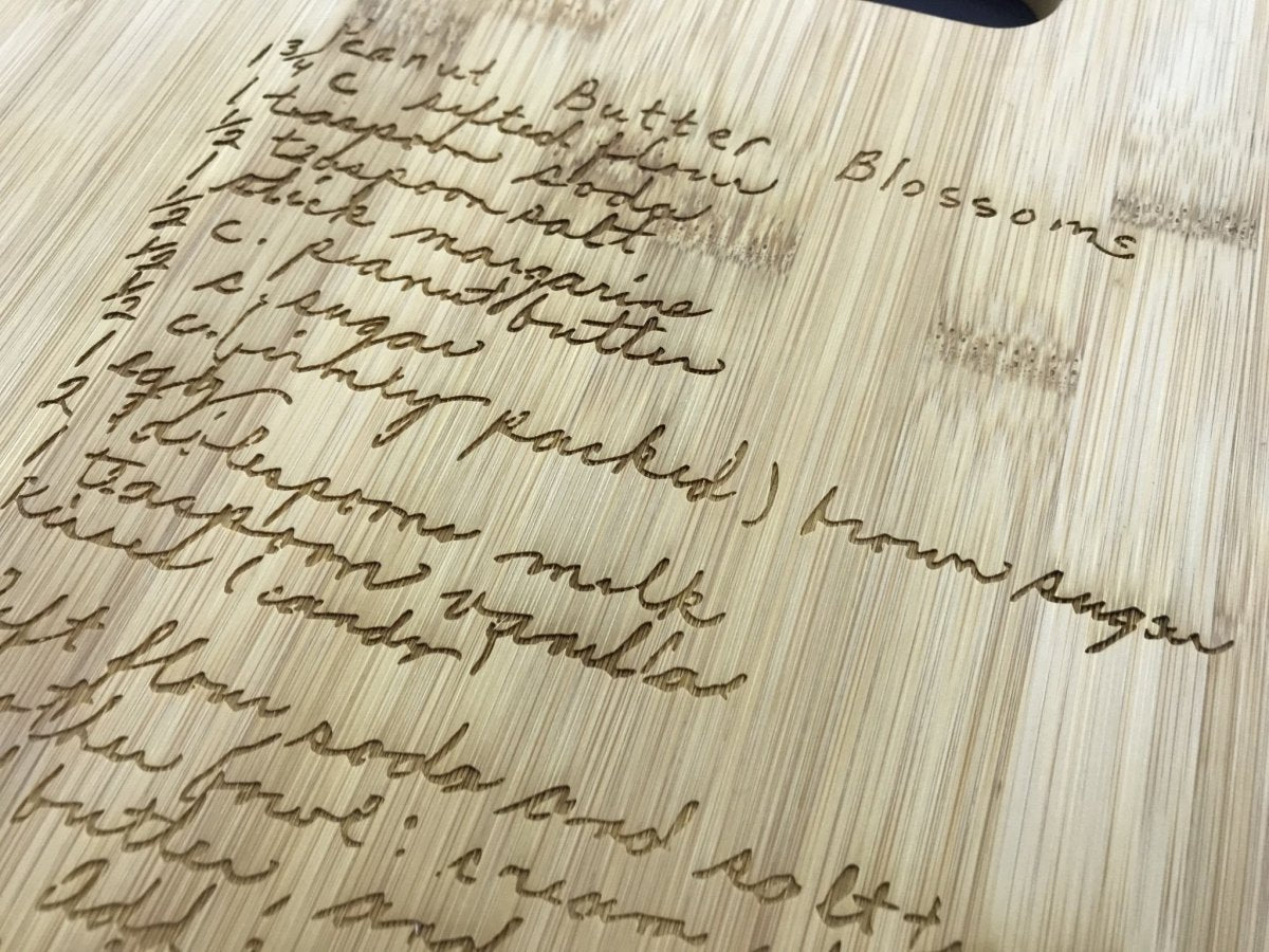 Bamboo Cutting Board Decor - Arc Shaped - Legacy Images - Cutting Boards - Cutting Board family kitchen laser engraved