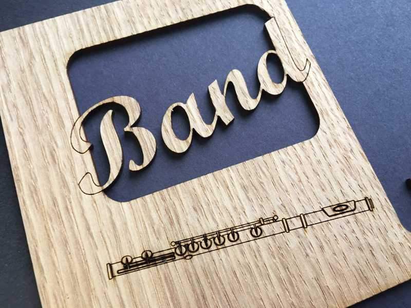 Band Picture Frame - 8x10 Frame Hold 5x7 Photo - Legacy Images - Picture Frames - 8x10 picture frame band flute laser engraved