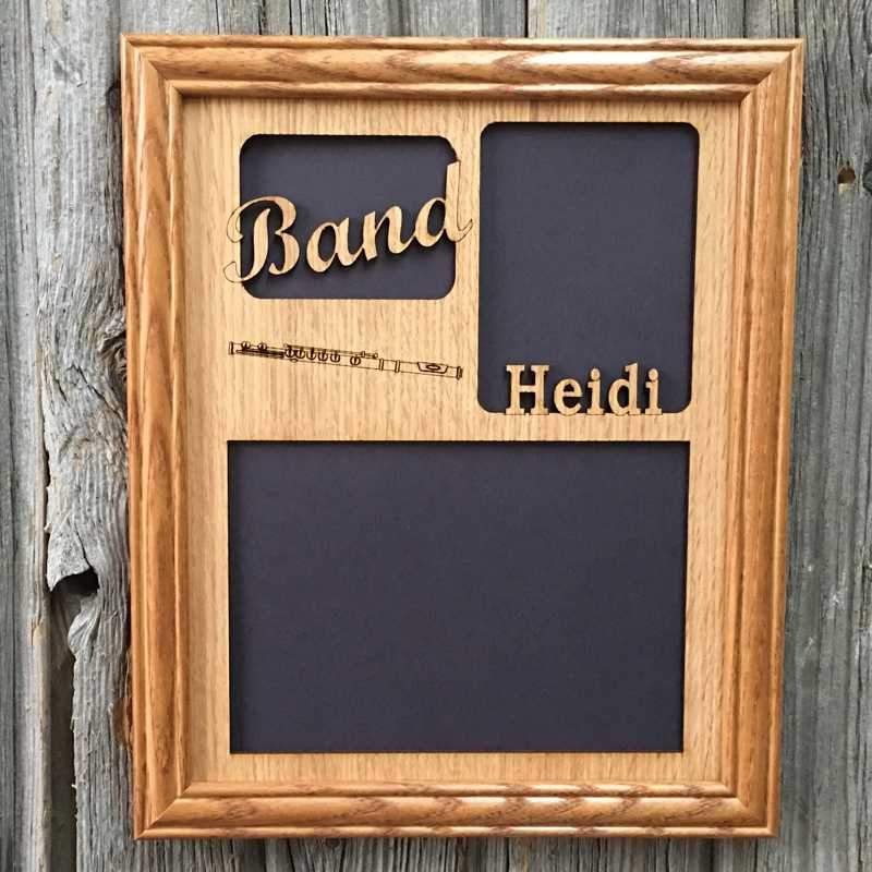 Band Picture Frame - 8x10 Frame Hold 5x7 Photo - Legacy Images - Picture Frames - 8x10 picture frame band flute laser engraved