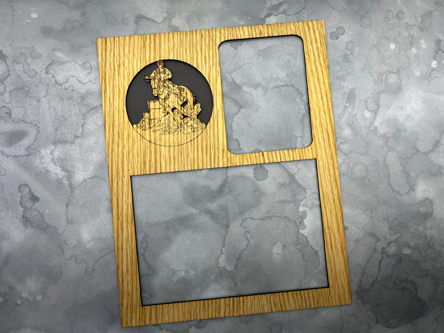 Barrel Racer Horse Picture Frame - Legacy Images - 11x14 Picture Frame 5x7 picture frame 8x10 picture frame laser engraved