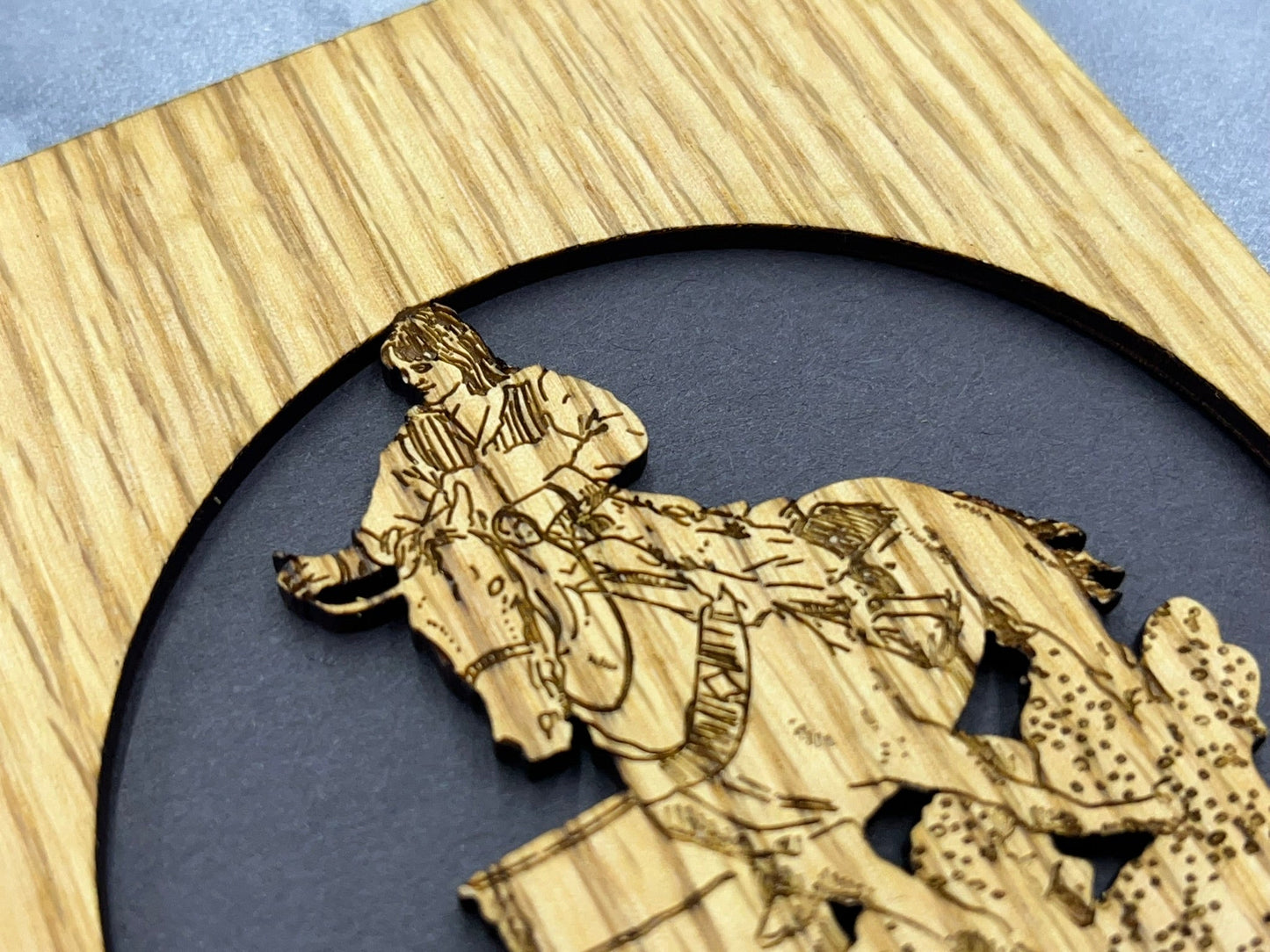 Barrel Racer Horse Picture Frame - Legacy Images - 11x14 Picture Frame 5x7 picture frame 8x10 picture frame laser engraved