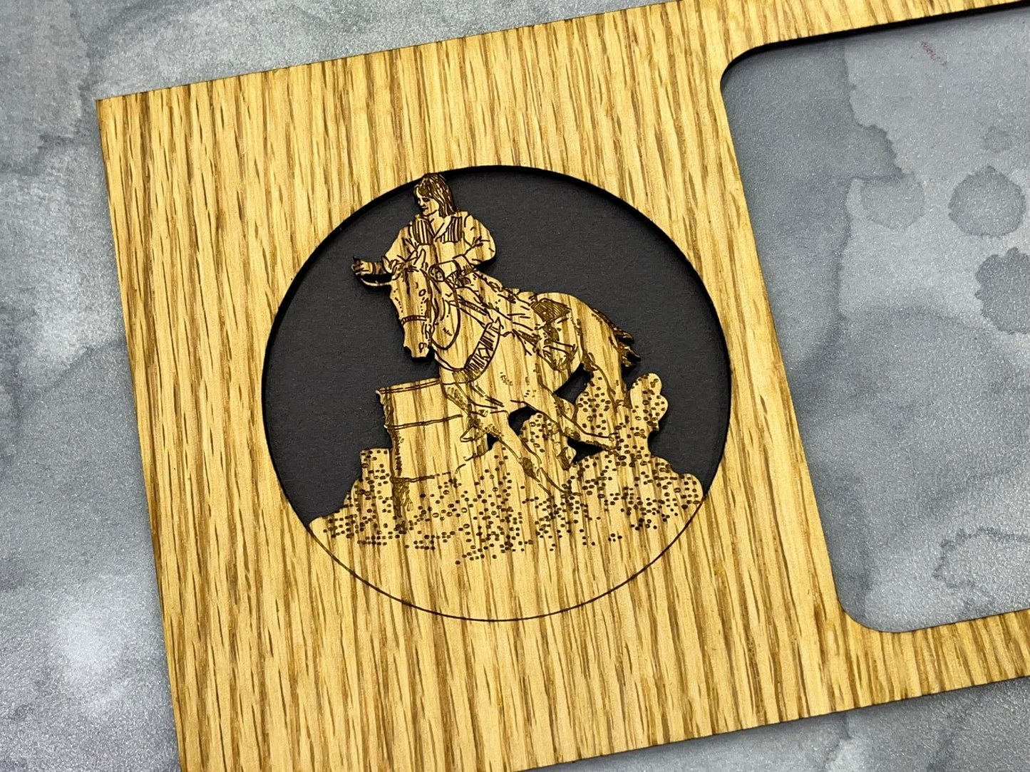 Barrel Racer Horse Picture Frame - Legacy Images - 11x14 Picture Frame 5x7 picture frame 8x10 picture frame laser engraved