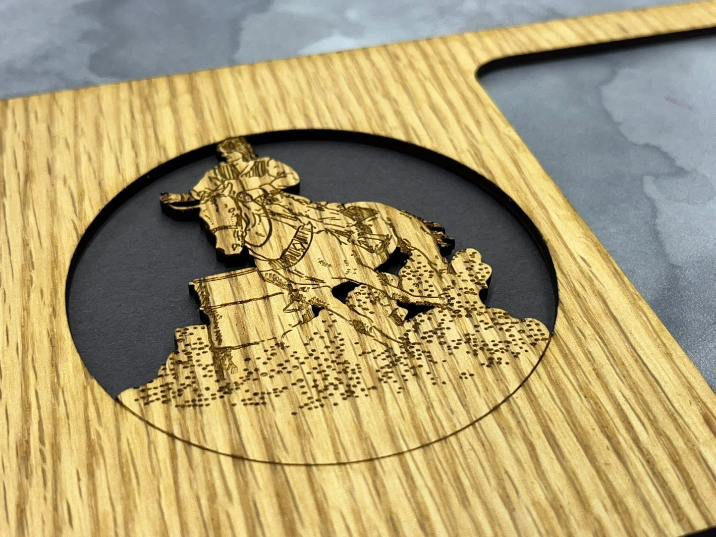 Barrel Racer Horse Picture Frame - Legacy Images - 11x14 Picture Frame 5x7 picture frame 8x10 picture frame laser engraved