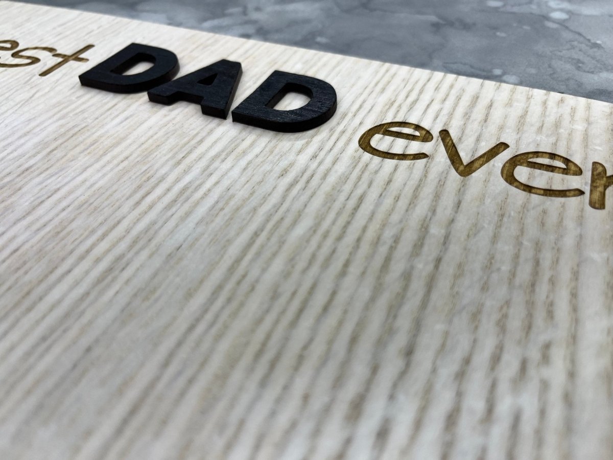 Best Dad Ever Hands Down Sign - Legacy Images - Decor - family father's day gift sign laser engraved