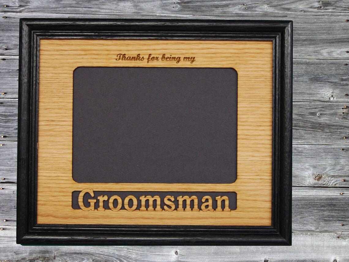 Best Man or Groomsman Picture Frame - Legacy Images - Picture Frames - 5x7 picture frame best man groomsman laser engraved