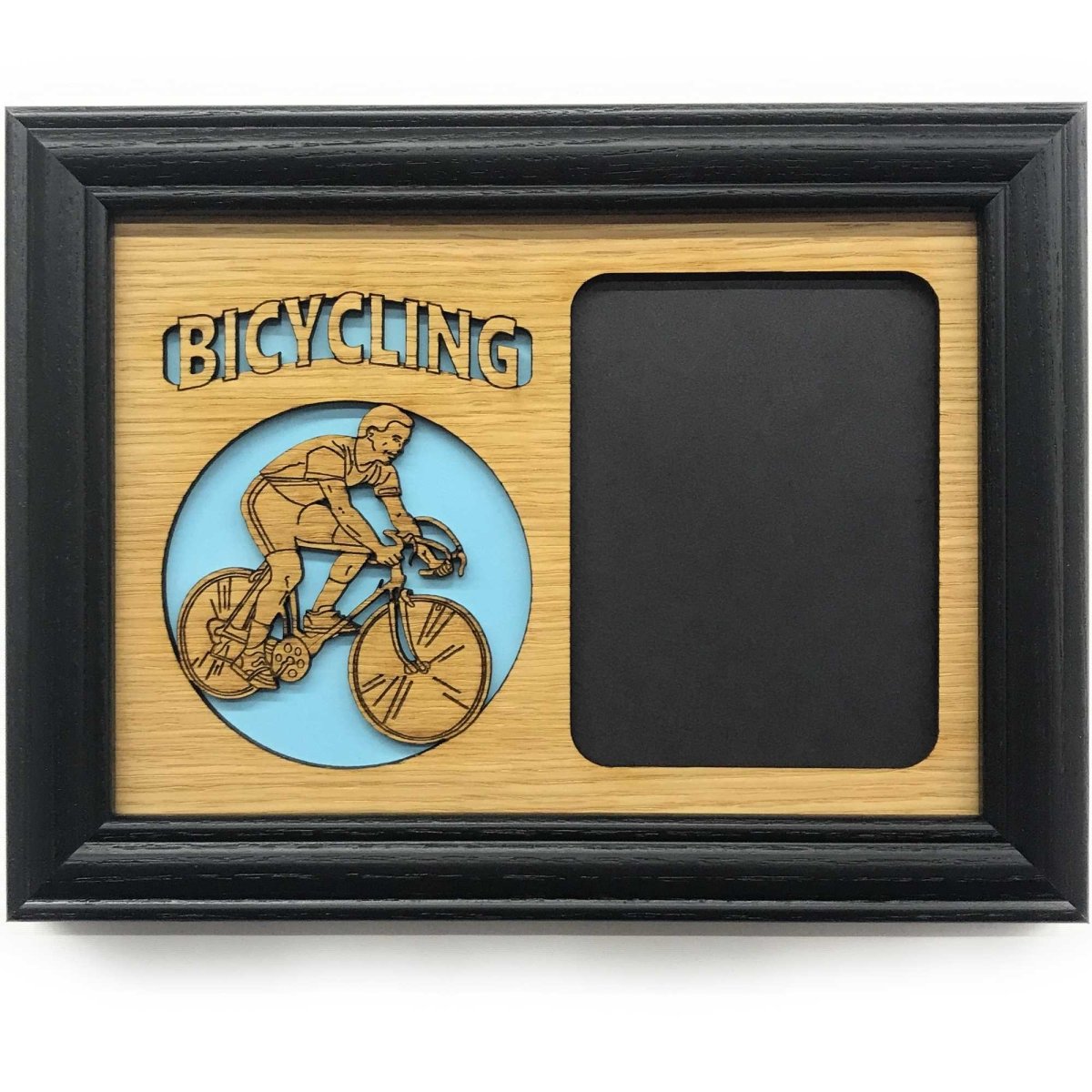 Bicycling Picture Frame - Legacy Images - Picture Frame - 5x7 picture frame hobbies sports laser engraved