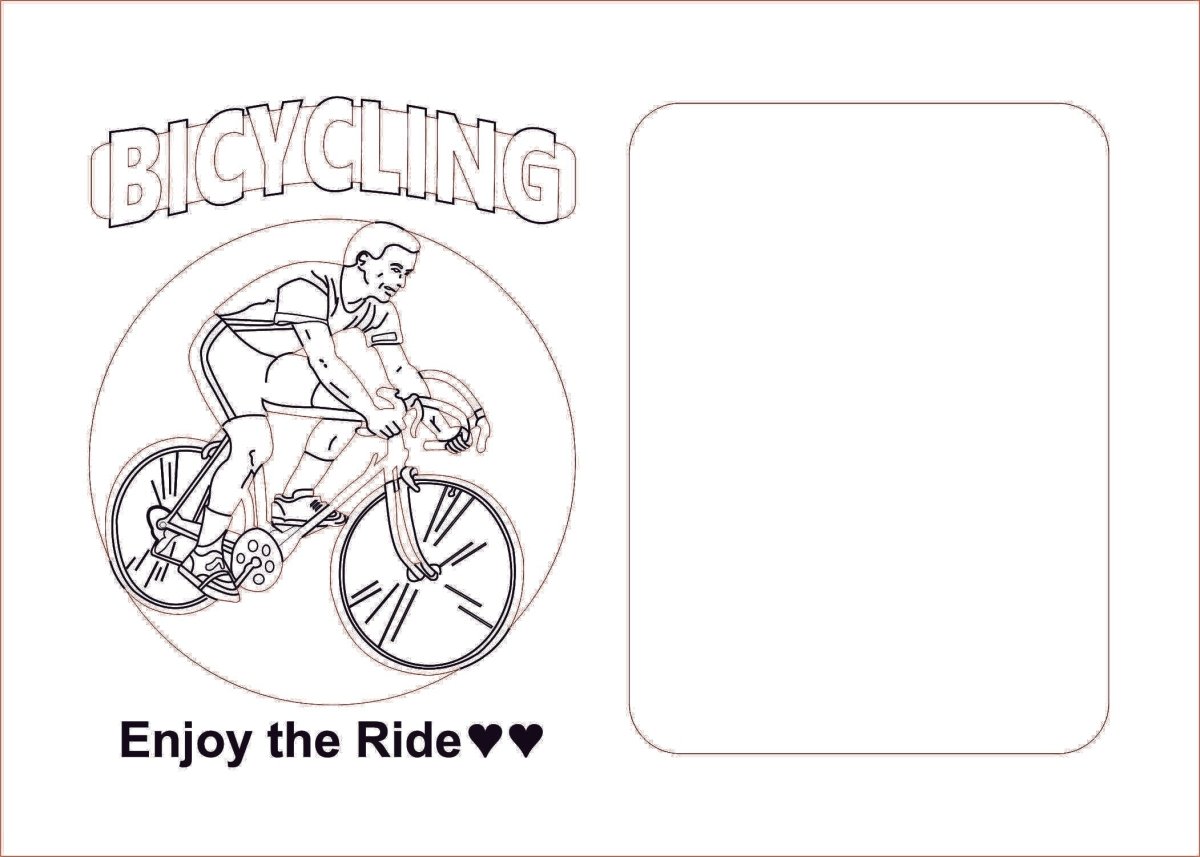 Bicycling Picture Frame - Legacy Images - Picture Frame - 5x7 picture frame hobbies sports laser engraved