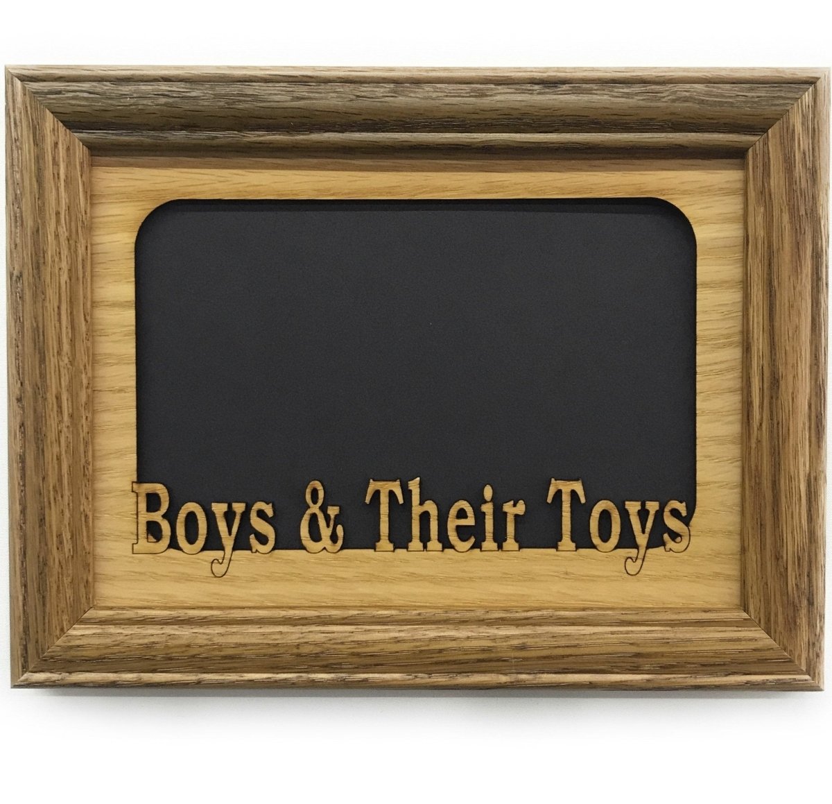 Boys & Their Toys Picture Frame - 5x7 Frame Hold 4x6 Photo - Legacy Images - Picture Frames - 5x7 picture frame boys and toys gifts for him laser engraved