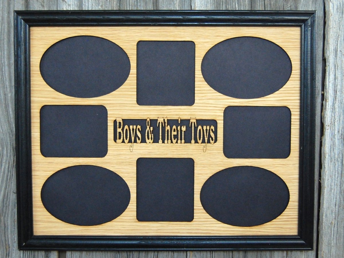 Boys & Their Toys Picture Frame - Legacy Images - Picture Frames - 5x7 picture frame boys and toys gifts for him laser engraved