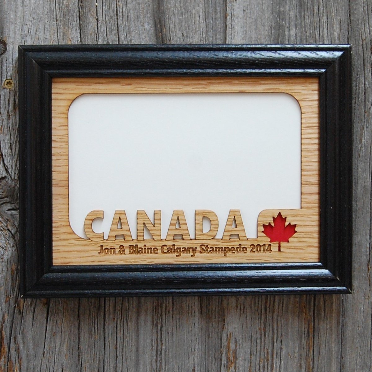 Canada Picture Frame - Legacy Images - Picture Frames - 5x7 picture frame Canada country laser engraved