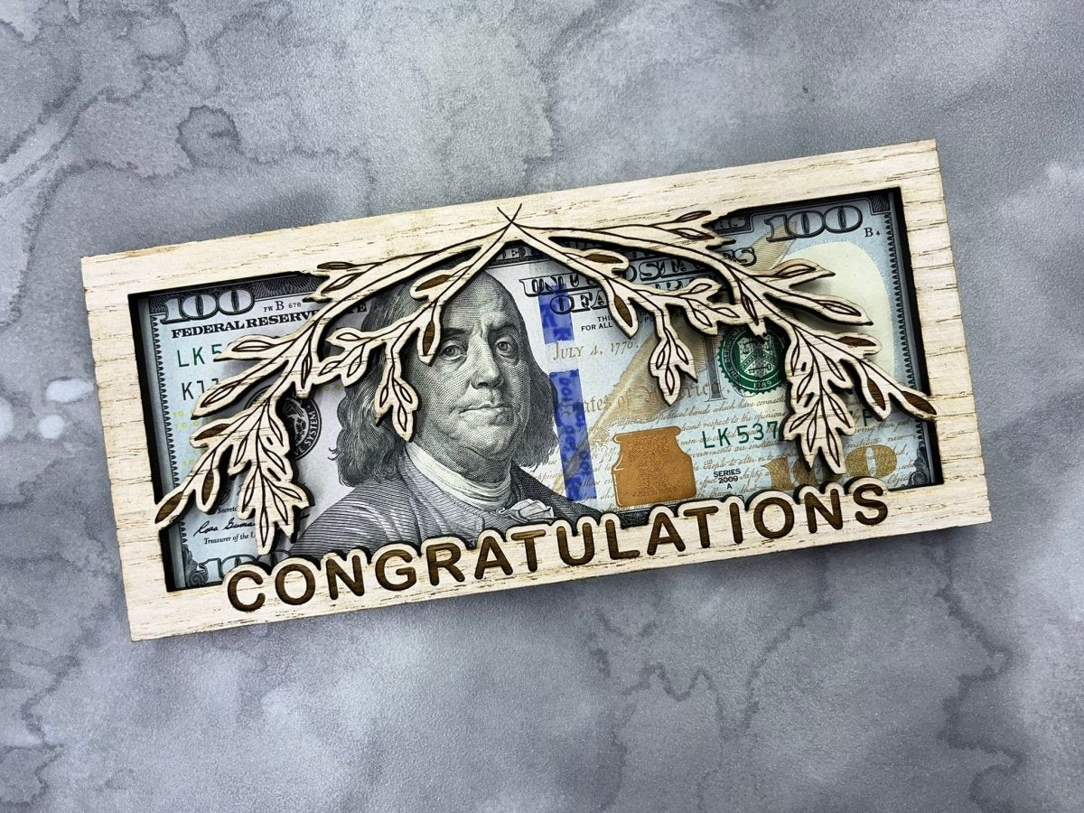 Congratulations Money Holder - Legacy Images - Greeting Card - gift money card money holder laser engraved
