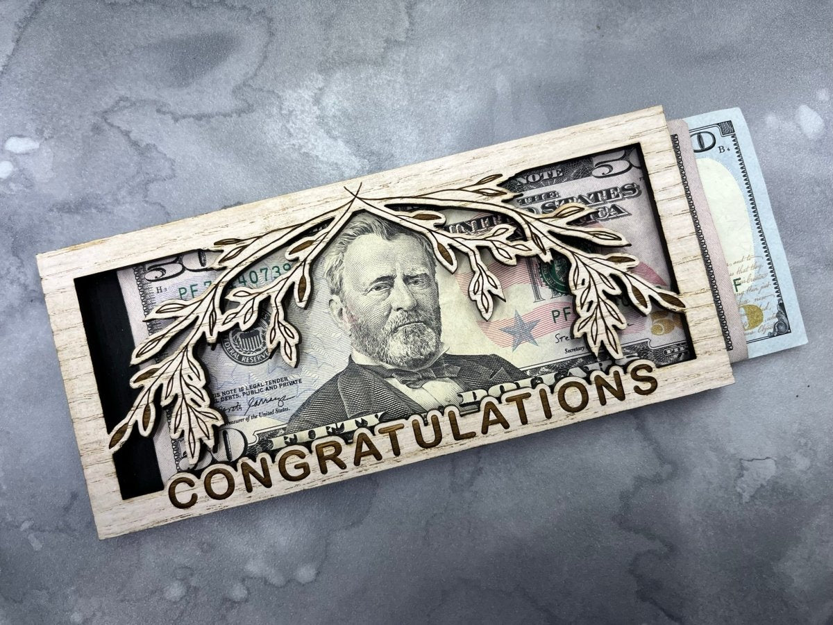 Congratulations Money Holder - Legacy Images - Greeting Card - gift money card money holder laser engraved