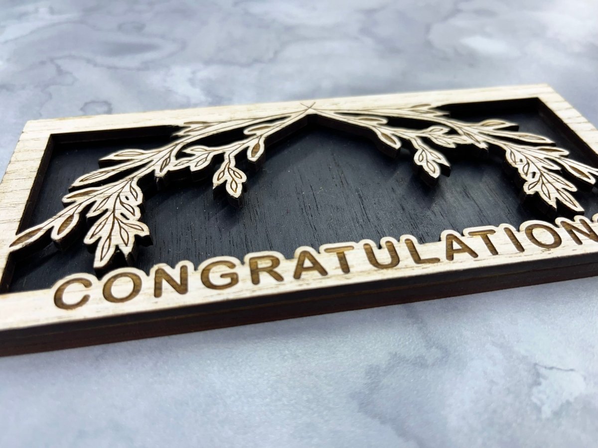Congratulations Money Holder - Legacy Images - Greeting Card - gift money card money holder laser engraved