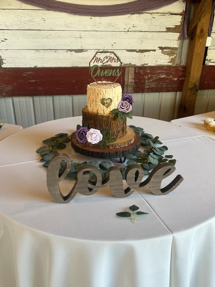 Couples Names Wedding Cake Topper - Legacy Images - Cake Decorating Supplies - cake topper wedding laser engraved