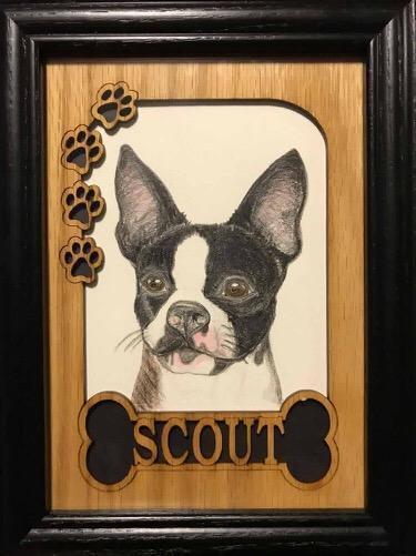 Dog Bone & Paw Prints Picture Frame - Legacy Images - Picture Frames - 11x14 Picture Frame 5x7 picture frame 8x10 picture frame laser engraved