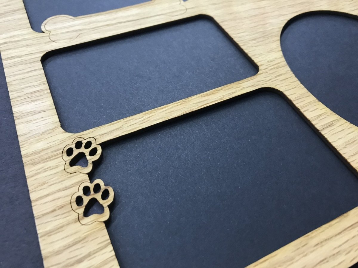 Dog Bowl & Bones Picture Frame 11"x14" - Legacy Images - Picture Frames - 11x14 Picture Frame dog pets laser engraved