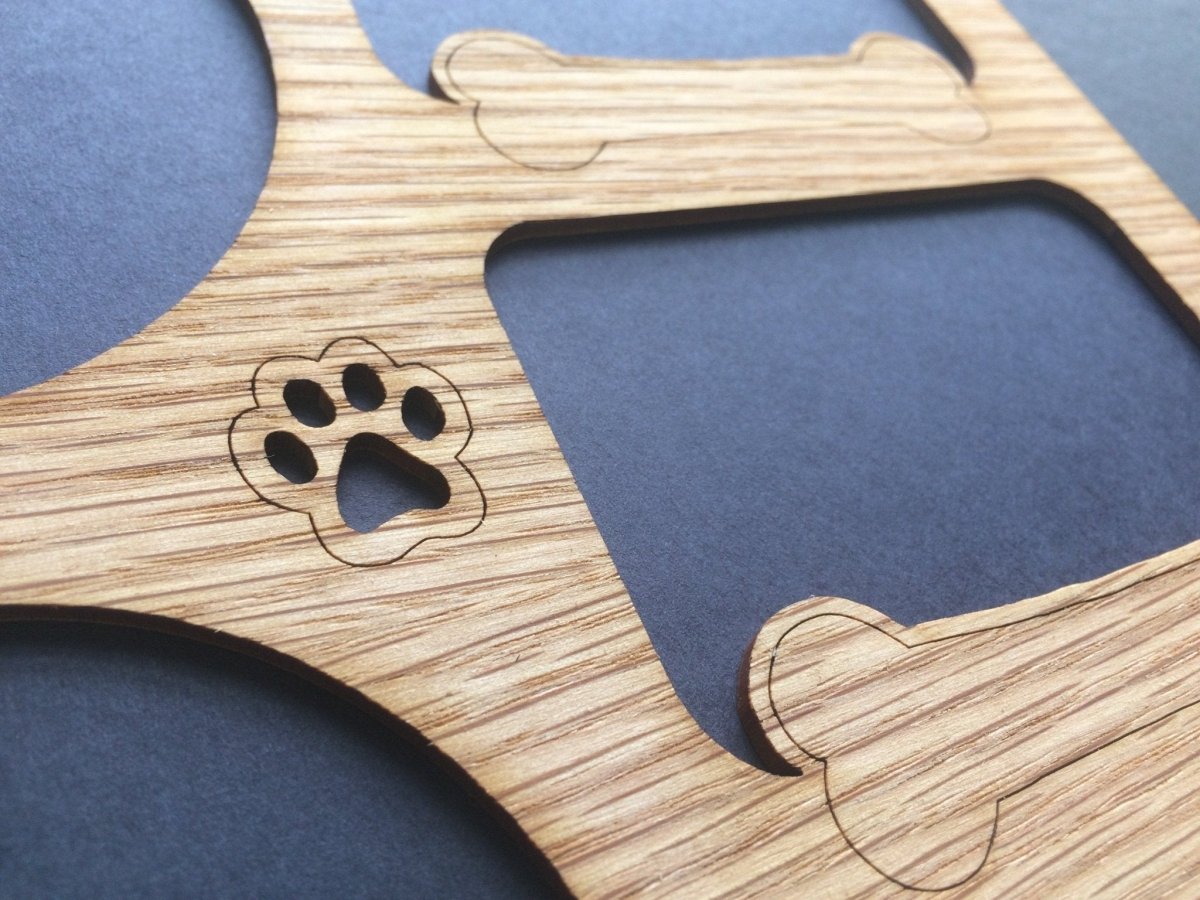 Dog Bowl & Bones Picture Frame 11"x14" - Legacy Images - Picture Frames - 11x14 Picture Frame dog pets laser engraved