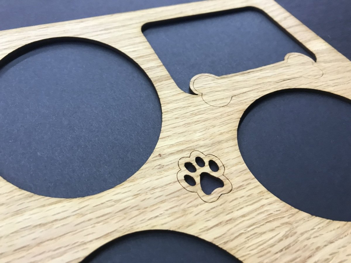 Dog Bowl & Bones Picture Frame 11"x14" - Legacy Images - Picture Frames - 11x14 Picture Frame dog pets laser engraved