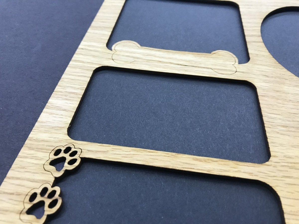 Dog Bowl & Bones Picture Frame 11"x14" - Legacy Images - Picture Frames - 11x14 Picture Frame dog pets laser engraved