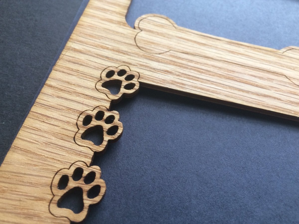 Dog Bowl & Bones Picture Frame 11"x14" - Legacy Images - Picture Frames - 11x14 Picture Frame dog pets laser engraved