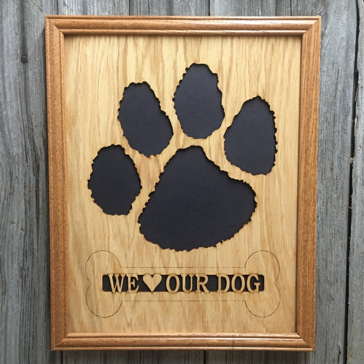 Dog Paw Print Picture Frame - Legacy Images - Picture Frames - 11x14 Picture Frame 8x10 picture frame dog laser engraved