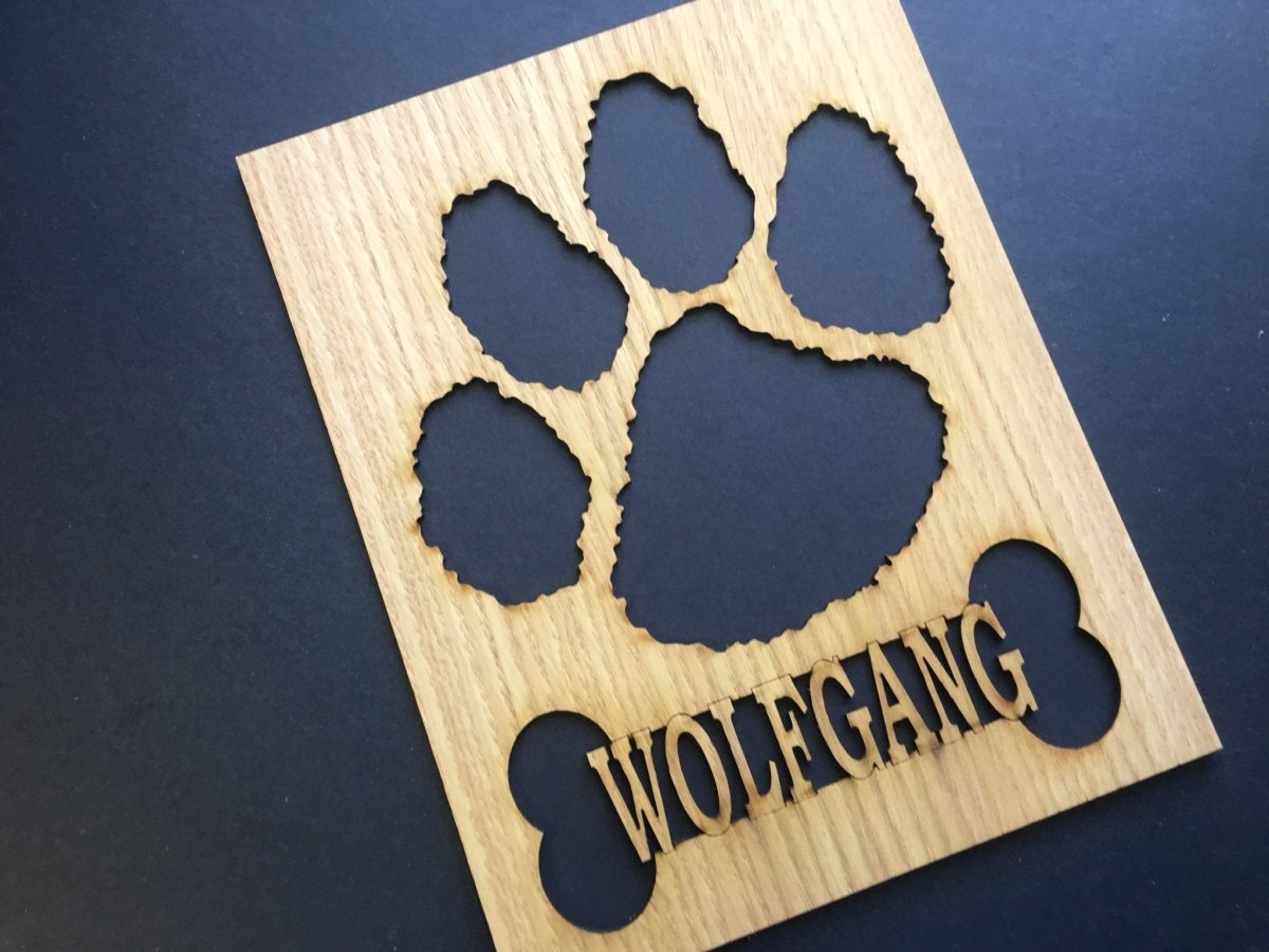 Dog Paw Print Picture Frame - Legacy Images - Picture Frames - 11x14 Picture Frame 8x10 picture frame dog laser engraved
