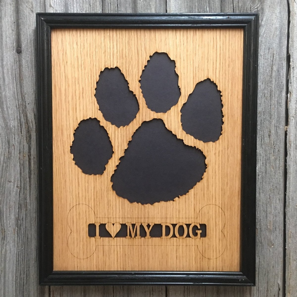 Dog Paw Print Picture Frame - Legacy Images - Picture Frames - 11x14 Picture Frame 8x10 picture frame dog laser engraved