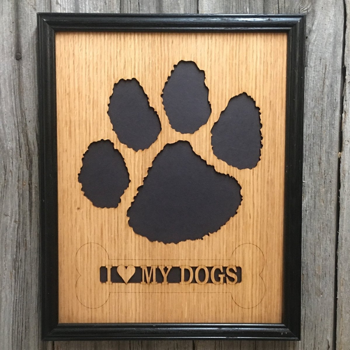 Dog Paw Print Picture Frame - Legacy Images - Picture Frames - 11x14 Picture Frame 8x10 picture frame dog laser engraved