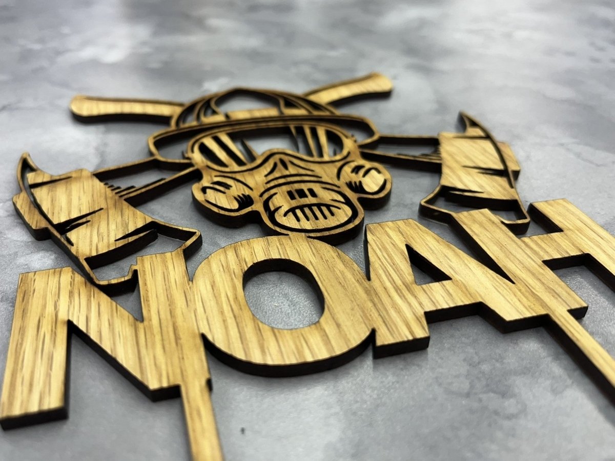 Fireman Birthday Cake Topper - Personalized - Legacy Images - Cake Decorating Supplies - birthday cake topper fireman birthday laser engraved