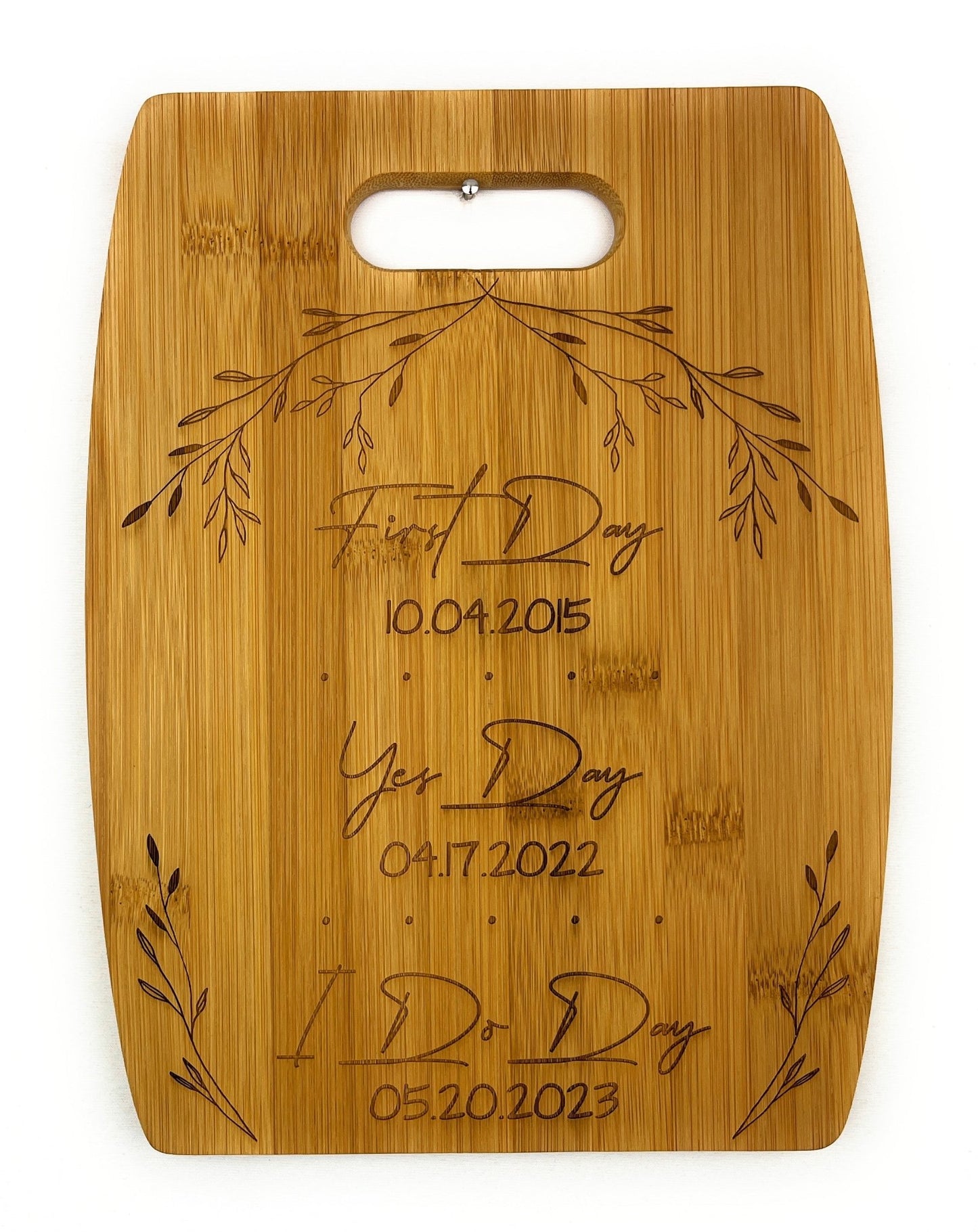 First Day - Yes Day - I Do Day Décor - Personalized Wedding Date Cutting Board - Legacy Images - Cutting Boards