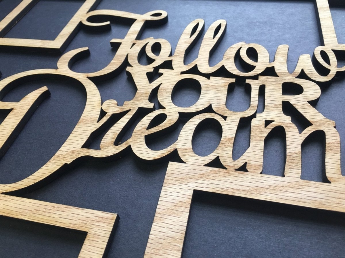 Follow Your Dreams Collage Picture Frame 16"x20" - Legacy Images - Picture Frames - 16x20 picture frame collage frame follow your dreams laser engraved