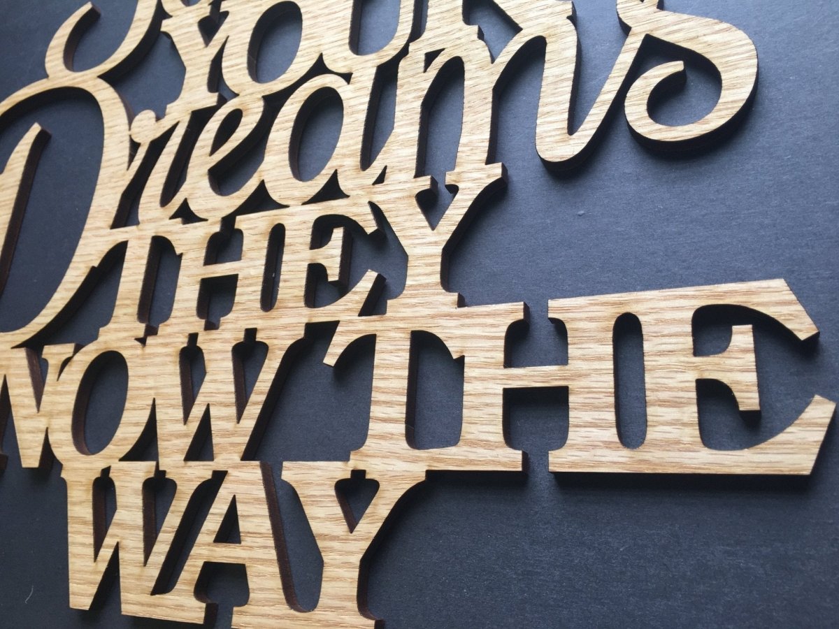 Follow Your Dreams Sign Wall Decor - Legacy Images - Novelty Signs - cord follow your dreams sign laser engraved