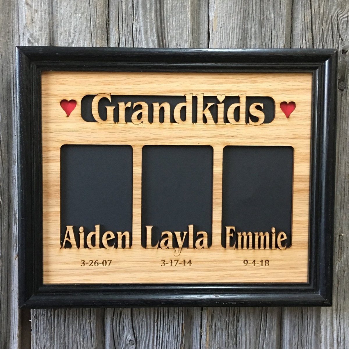 Grandkids Name Picture Frame with Dates - Legacy Images - Picture Frames - 11x14 Picture Frame date family laser engraved