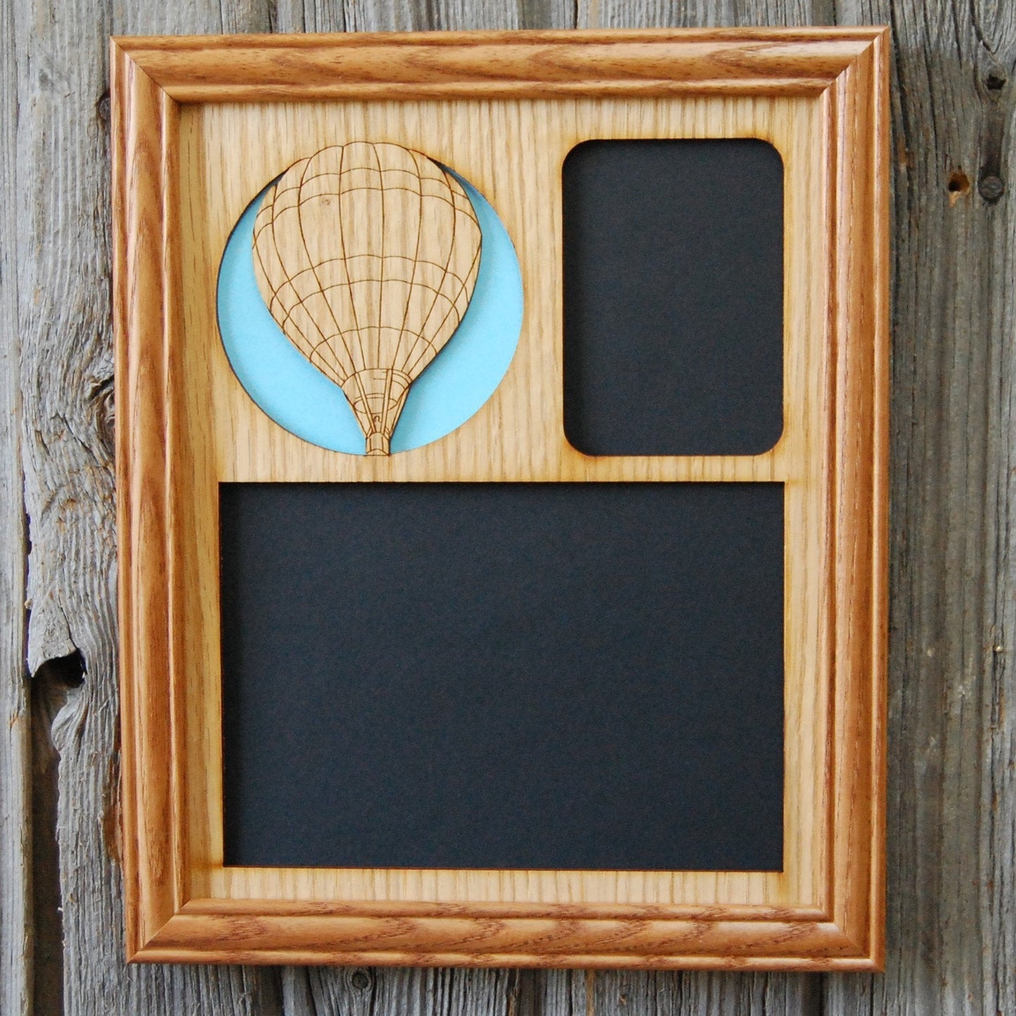 Hot Air Balloon Picture Frame - 8x10 Frame Hold 5x7 and 3x4 Photos - 8x10 Hot Air Balloon Picture Frame, Picture Frame, home decor, laser engraved - Legacy Images - Legacy Images - Picture Frames