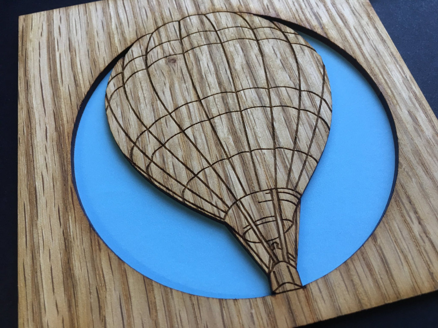 Hot Air Balloon Picture Frame - 8x10 Frame Hold 5x7 and 3x4 Photos - 8x10 Hot Air Balloon Picture Frame, Picture Frame, home decor, laser engraved - Legacy Images - Legacy Images - Picture Frames